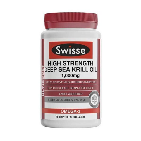 Swisse High Strength Deep Sea Krill Oil 1000mg 60 viên - Viên uống bổ khớp