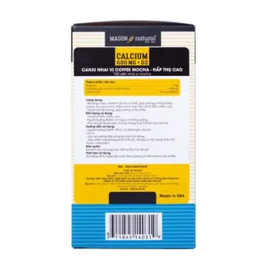 Chewable Calcium 600mg + D3 Mason Natural 100 viên – Chắc khoẻ xương