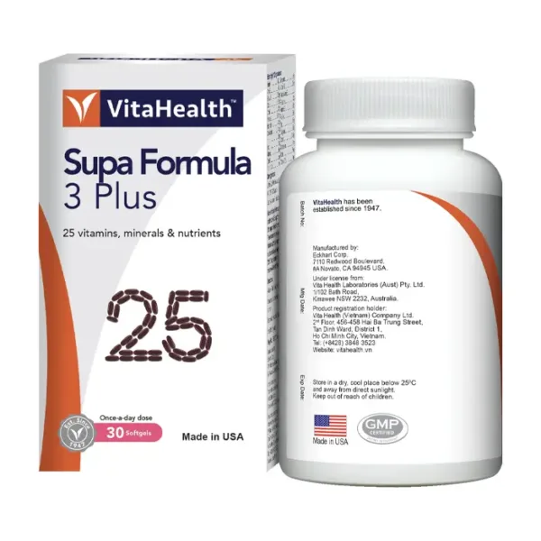 Supa Formula 3 Plus VitaHealth 30 viên - Bổ sung vitamin và khoáng chất