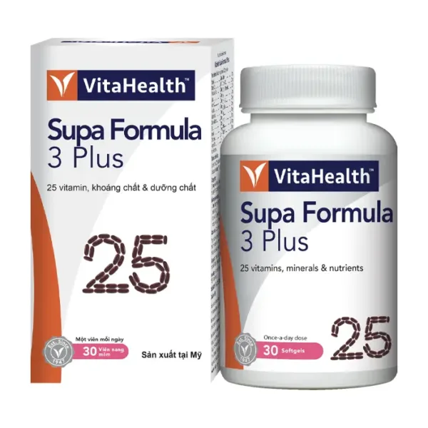 Supa Formula 3 Plus VitaHealth 30 viên - Bổ sung vitamin và khoáng chất