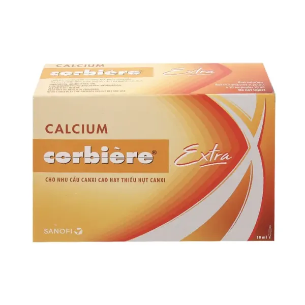 Sanofi Calcium Corbiere Extra 30 ống x 10ml - Thuốc bổ canxi dành cho người lớn