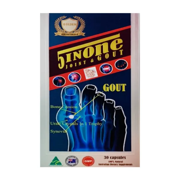 5 in One Joint & Gout Healthy Golden 30 viên – Hỗ trợ Gout