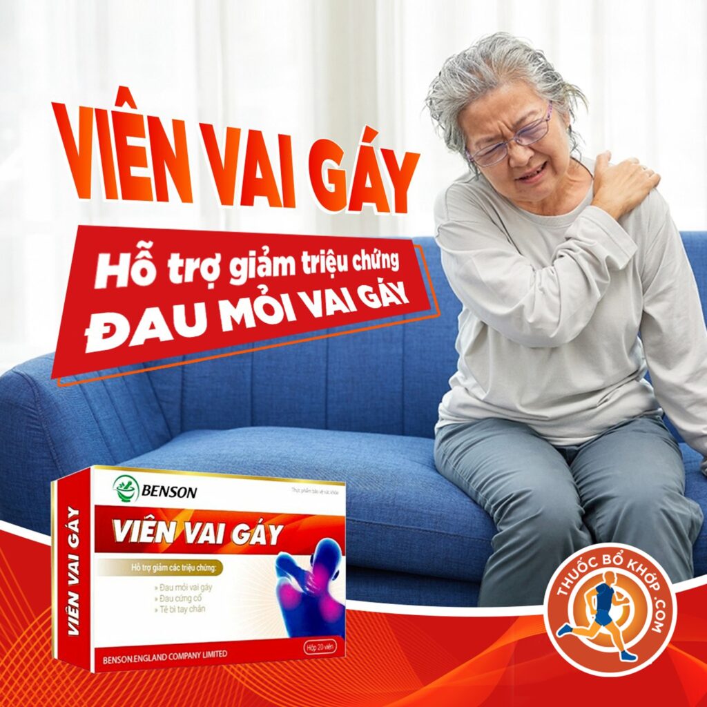Viên Vai Gáy Benson 2 vỉ x 10 viên – Giảm đau mỏi vai gáy