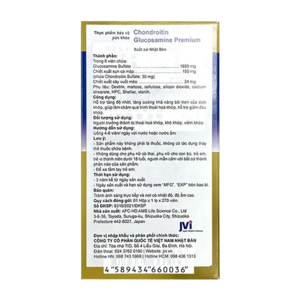 Chondroitin Glucosamine Premium Nissei 270 viên - Viên uống bổ khớp