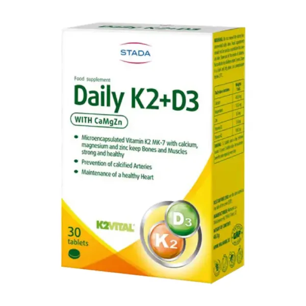 Daily K2-D3 with CaMgZn Walmark 3 vỉ x 10 viên – Viên uống bổ xương