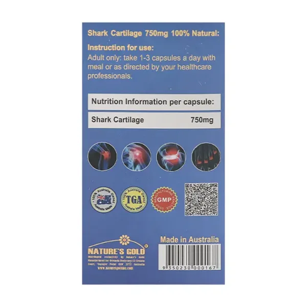 Shark Cartilage Nature's Gold 160 viên - Chống lão hóa xương