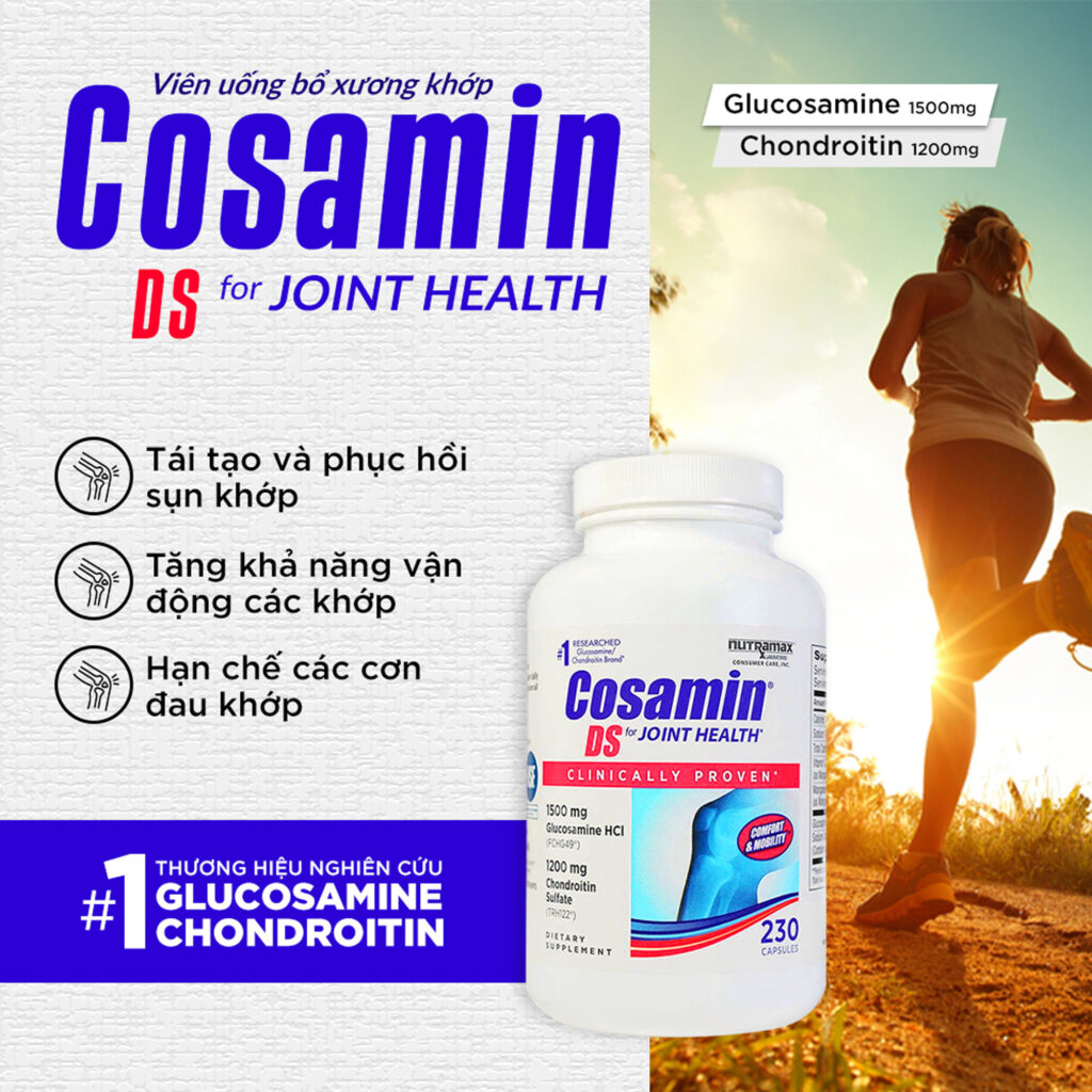 Cosamin DS For Joint Health Nutramax 230 viên – Viên uống bổ xương khớp