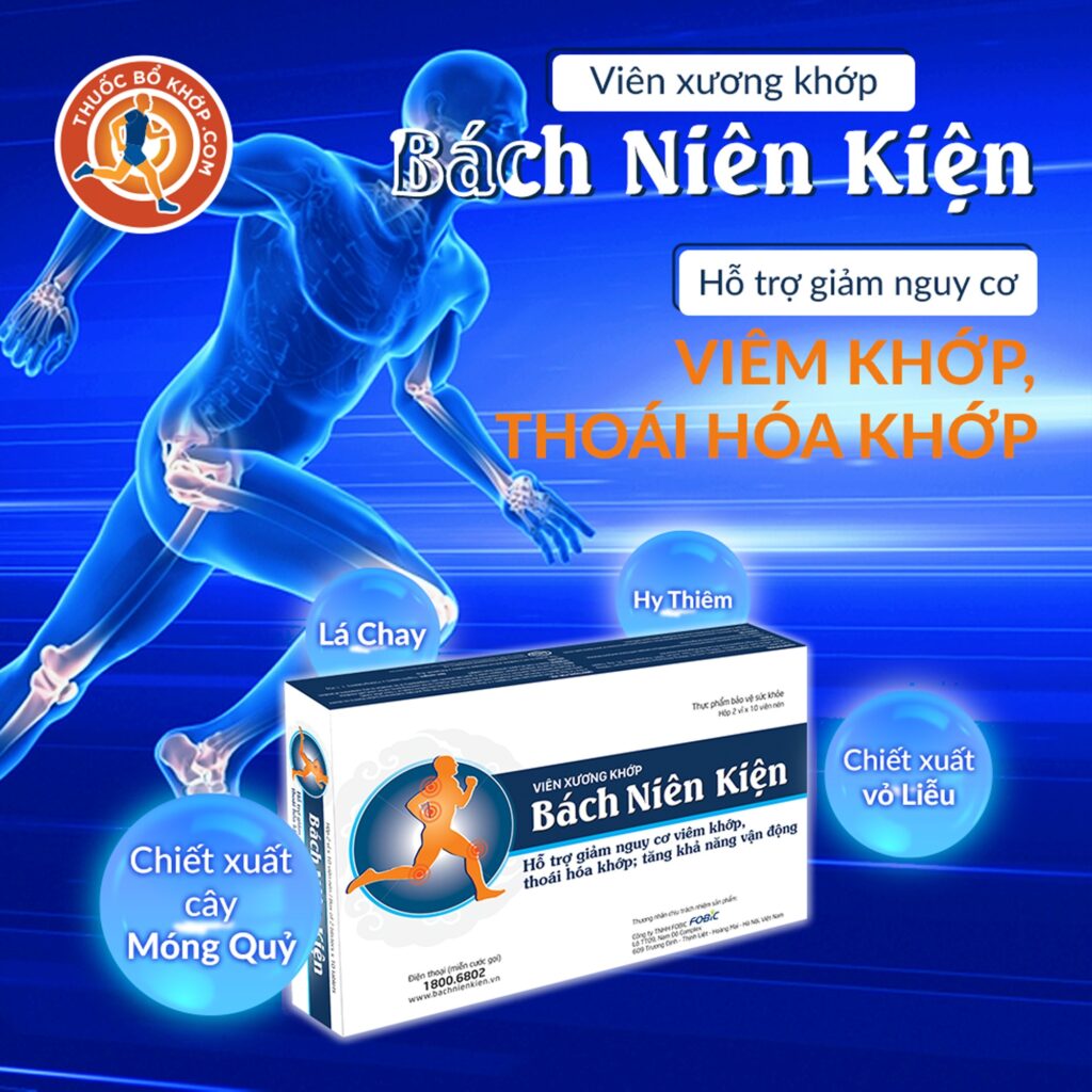 Bách Niên Kiện Fobic Pharma 2 vỉ x 10 viên - Giảm nguy cơ viêm khớp, thoái hóa khớp
