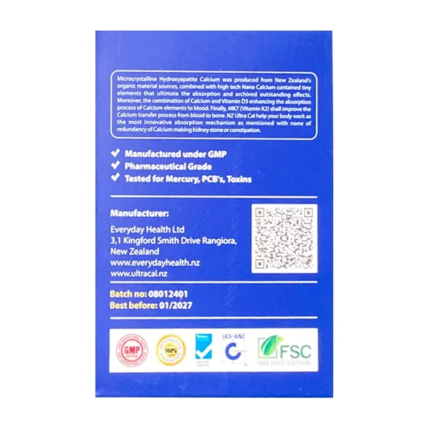 Nz Ultra Cal Everyday Health 30 viên - Bổ sung canxi nano