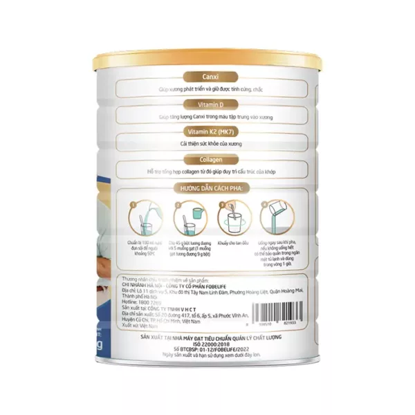 Fobemilk Xương Khớp 400g - Sữa bổ sung collagen, canxi